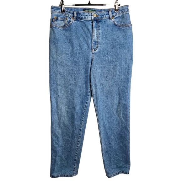 Vintage Lauren Jeans Co. Ralph Lauren High Rise Straight Leg Mom Jean Size 10 - Picture 1 of 9